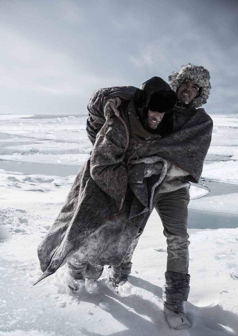 The struggle of the survivers in the arctic cold