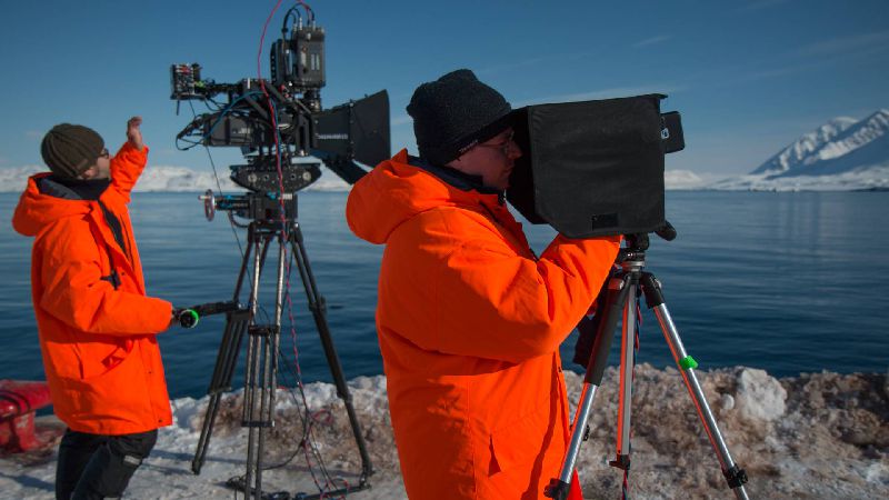 camera work in a beotifull arctic landscape